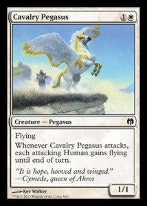 Magic the Gathering Theros Spoiler Card Image Karte Cavalry Pegasus