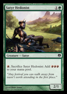 Magic the Gathering Theros Spoiler Card Image Karte Satyr Hedonist