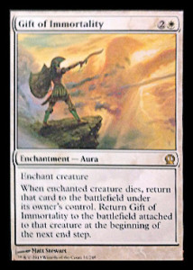 Magic the Gathering Theros Visual Spoiler Gift of Immortality Card Image Karte