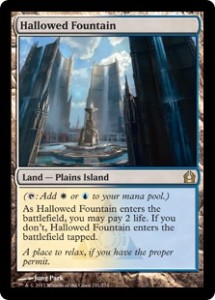 Magic the Gathering Return to Ravnica Hallowed Fountain Shockland