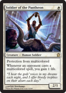 Magic the Gathering Theros Visual Spoiler Soldier of the Pantheon Card Image Karte