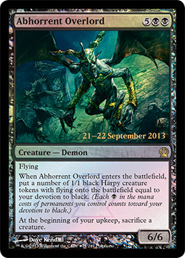 Magic the Gathering Theros PreRelease Promo Foil Card Karte Abhorrent Overlord