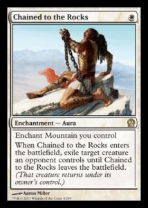 Magic the Gathering Theros Visual Spoiler Card Image Karte Chained to the Rocks