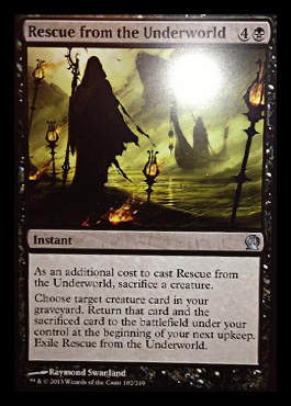 Magic the Gathering Theros Visual Spoiler Card Image Karte Rescue from the Underworld