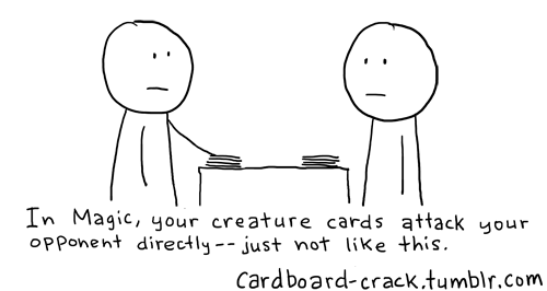 Magic Cardboard Crack Creatures Attack Opponent Directly