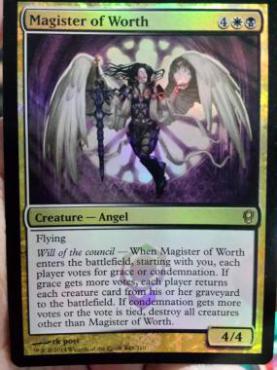 Magic the Gathering Sommer Set Conspiracy Spoiler Magister of Worth
